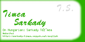 timea sarkady business card